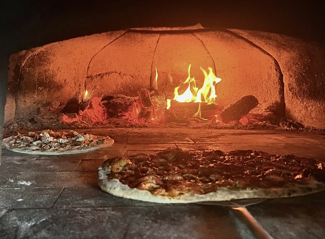 Gourmet California white pizza with artisan toppings - Best wood fired pizza BC